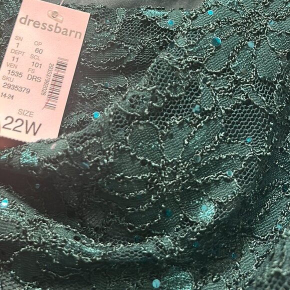 Dressbarn Green Sequin Cowl Neck Midi Dress Plus Size 22 NWT - Picture 14 of 14